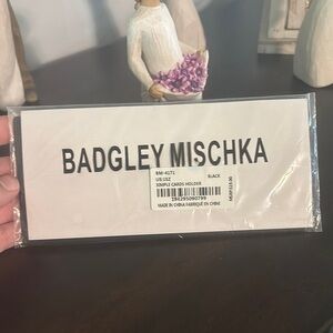 Badgley Mischka Black Card Organizer